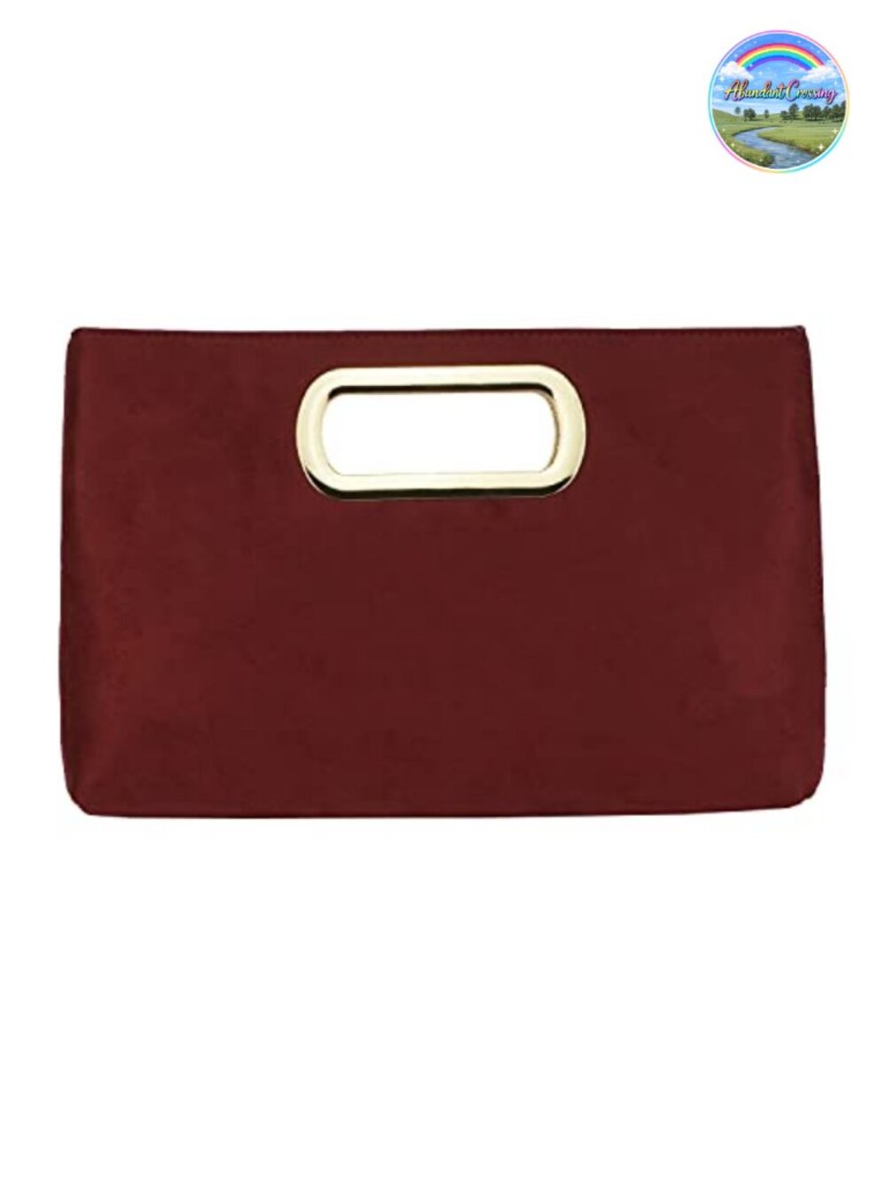 Top Handle Faux Suede Clutch with Detachable Crossbody Chain